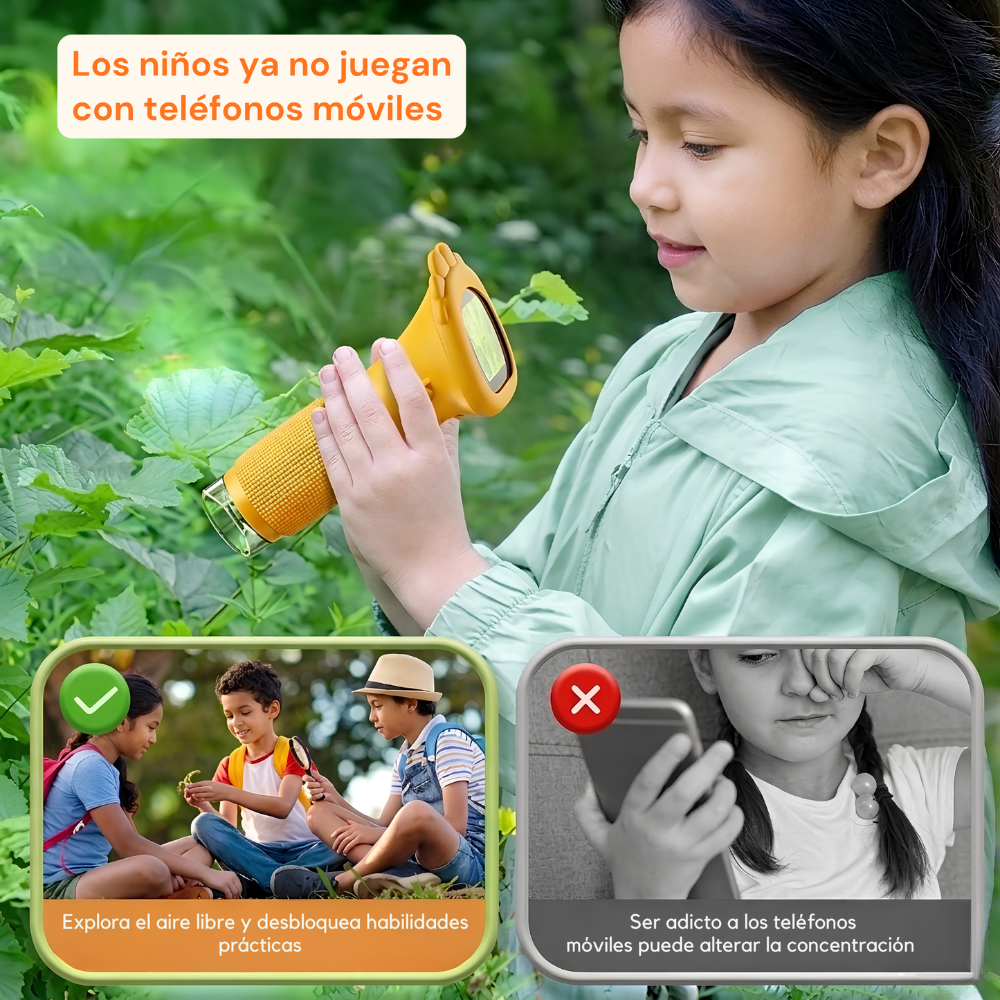Kit Explorador: Microscopio Infantil Portable Digital HD + Guía de Crianza Digital 🔬✨