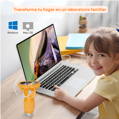 Kit Explorador: Microscopio Infantil Portable Digital HD + Guía de Crianza Digital 🔬✨